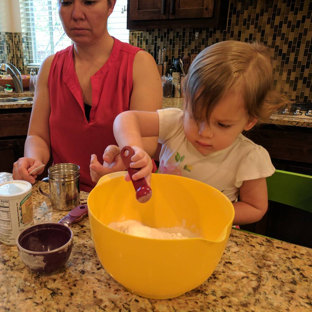 Determined to make a cake