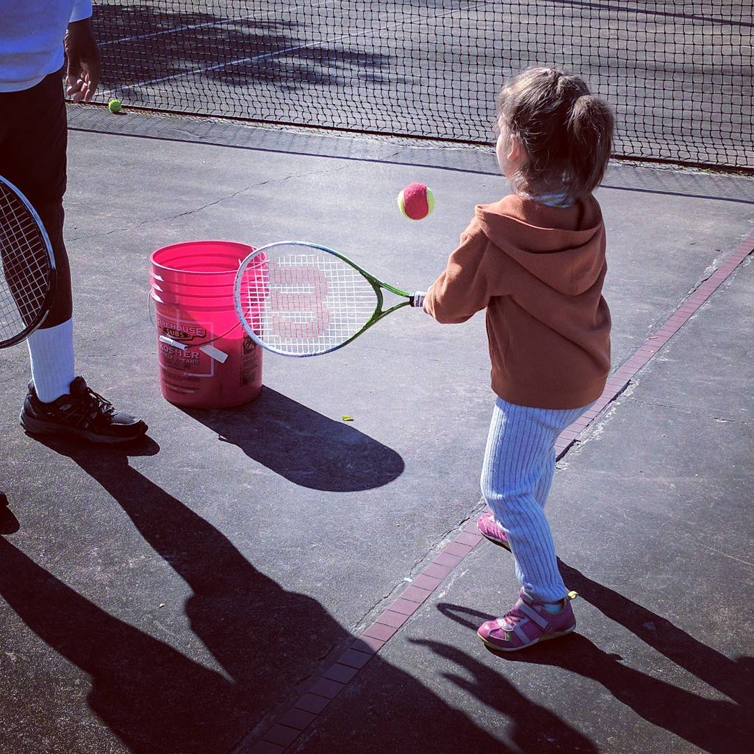 First tennis lesson
