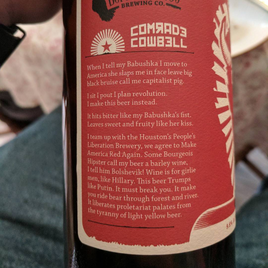 I enjoy whitty beer labels
