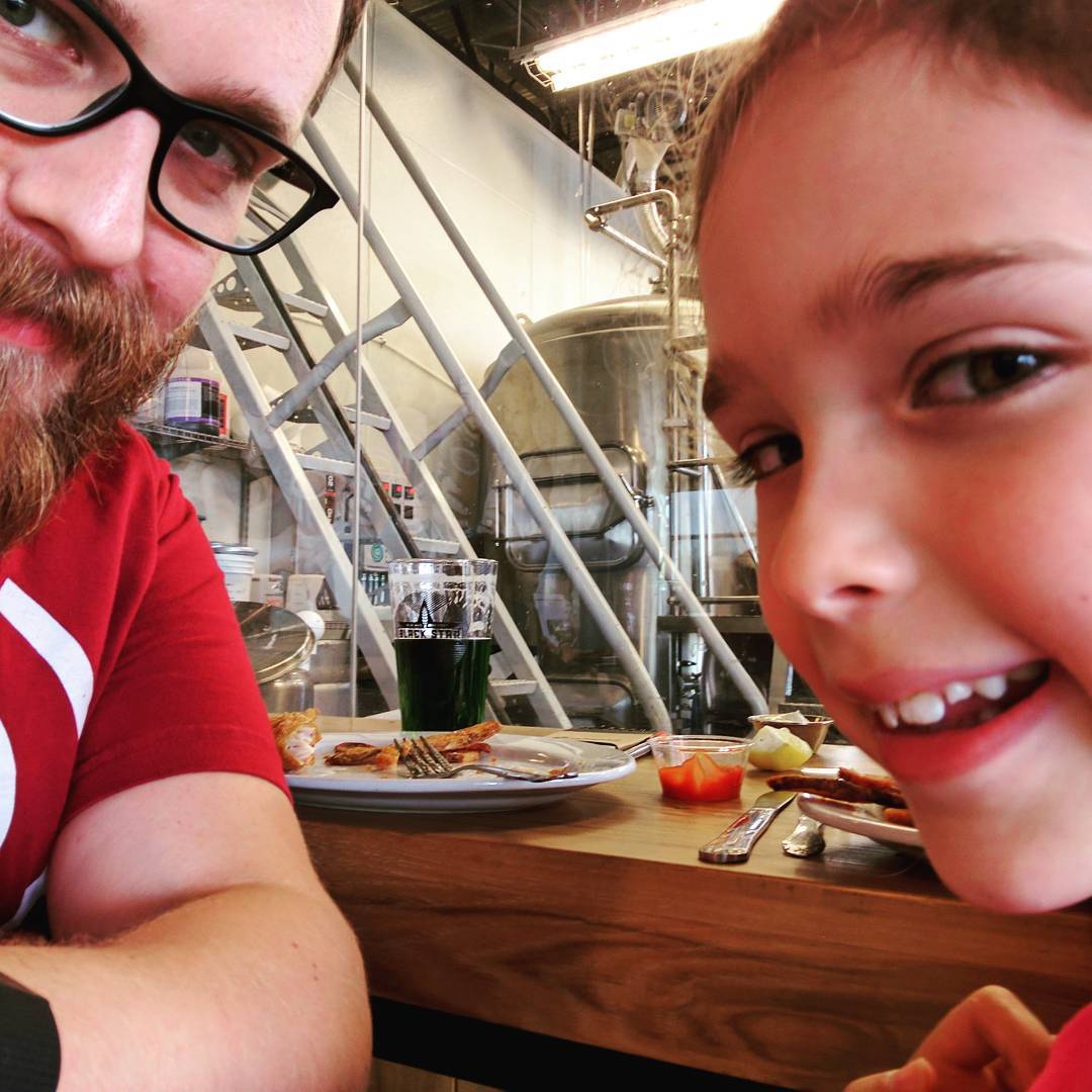 Daddy-Daughter Lunch with instructional brewery “tour”.