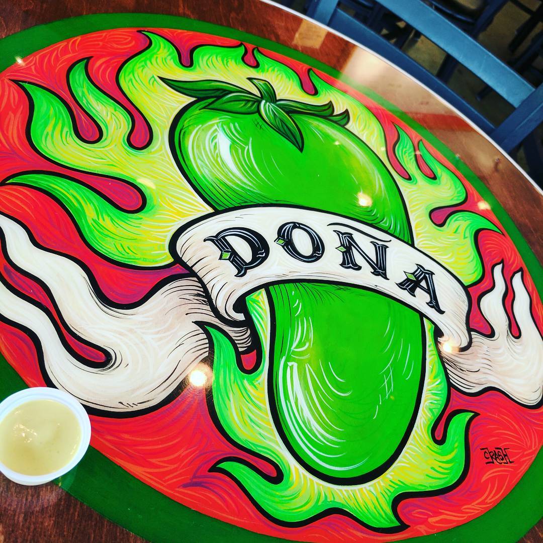 When a salsa is so good, they make table art for it