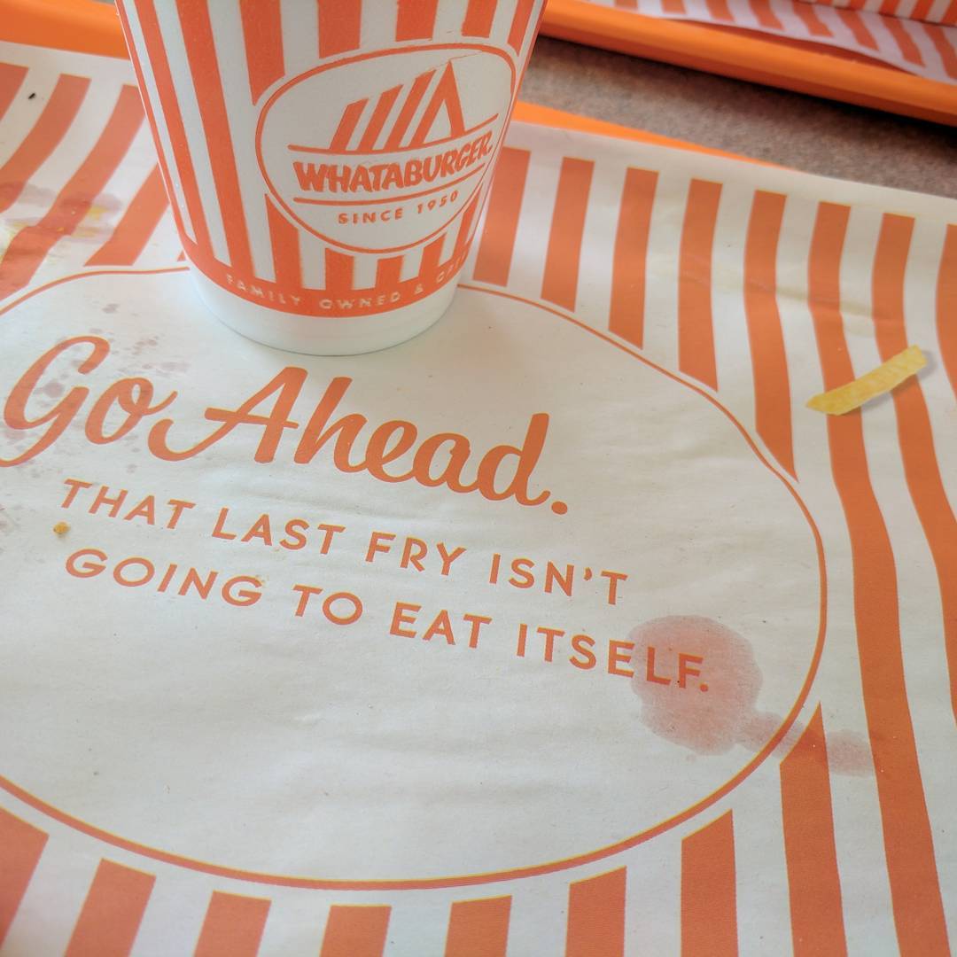 That fry on the tray mat tricked both Vanessa and I.