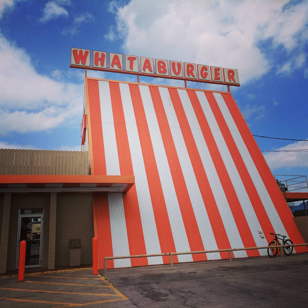 Related, I love these old A-frame Whataburgers. Forget DQ, Whataburger is the Texas Stop Sign.