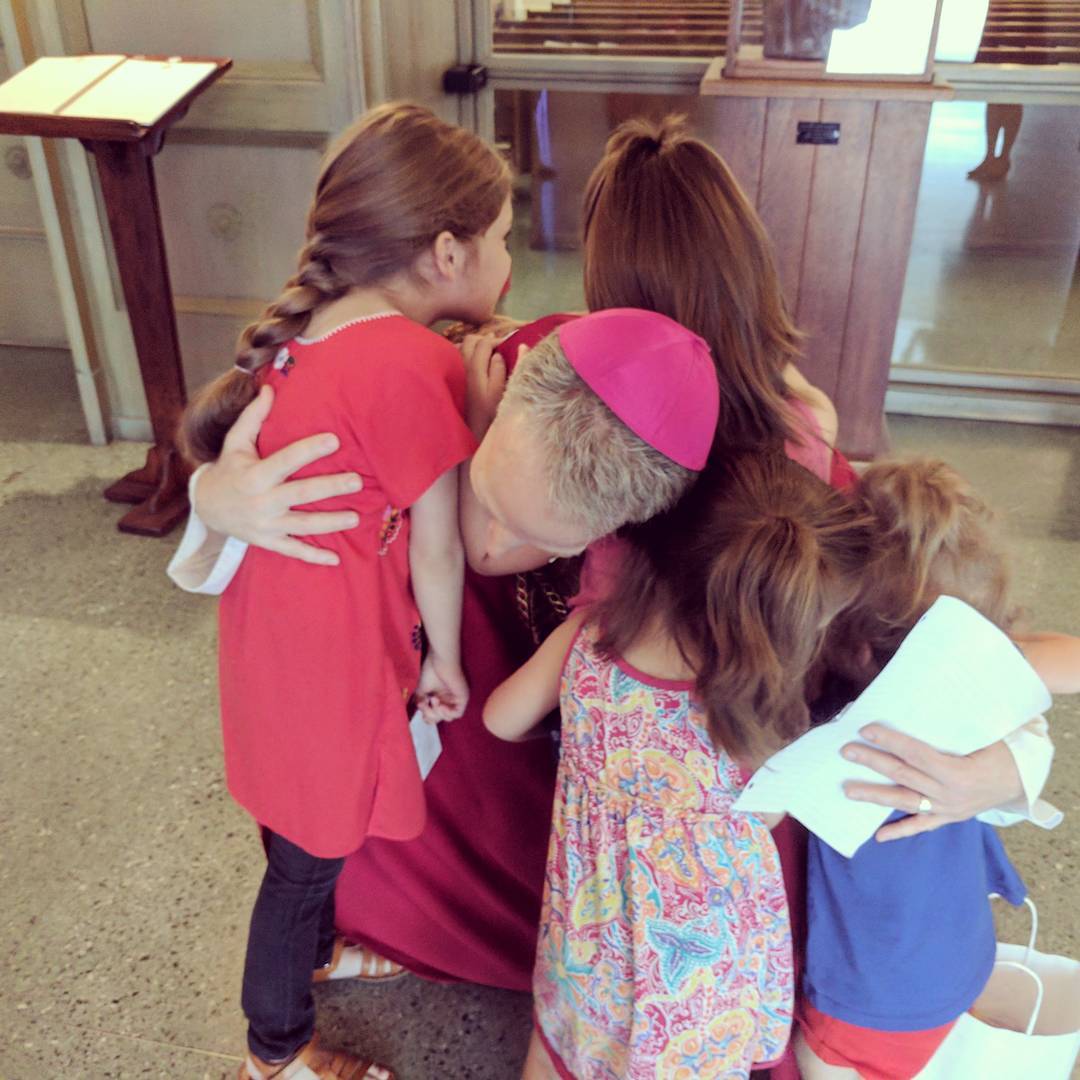 Most of the kiddos with Bishop-Elect Bill