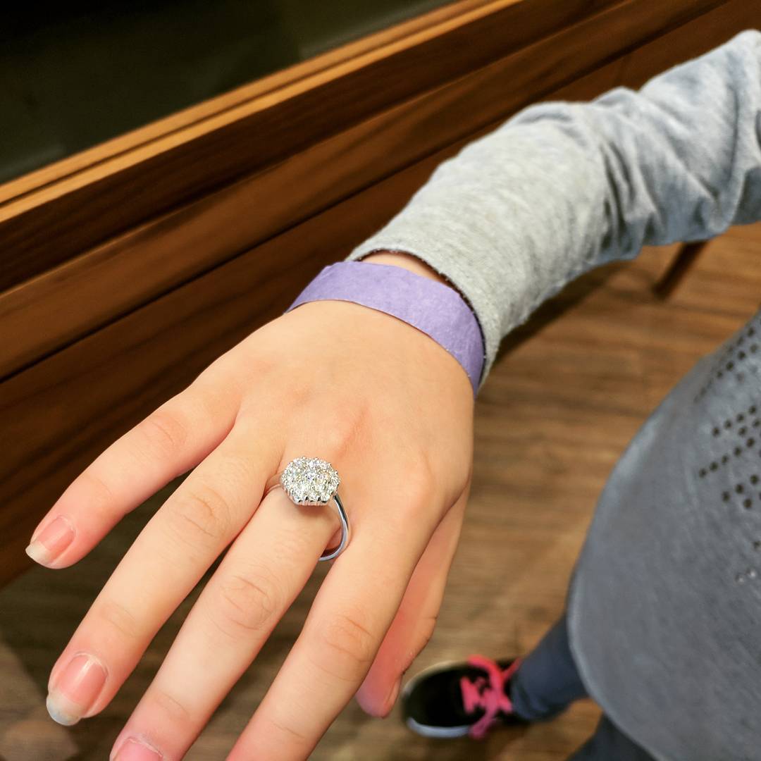 When the jewelry store let your eight year-old try on a $4,000 ring