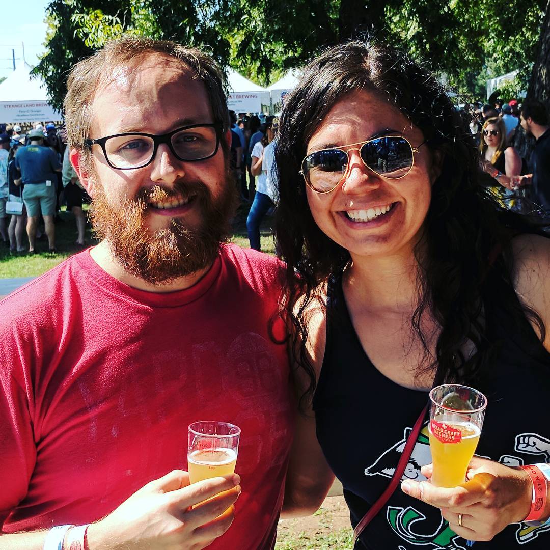 Enjoying the Texas Craft Brewers Festival