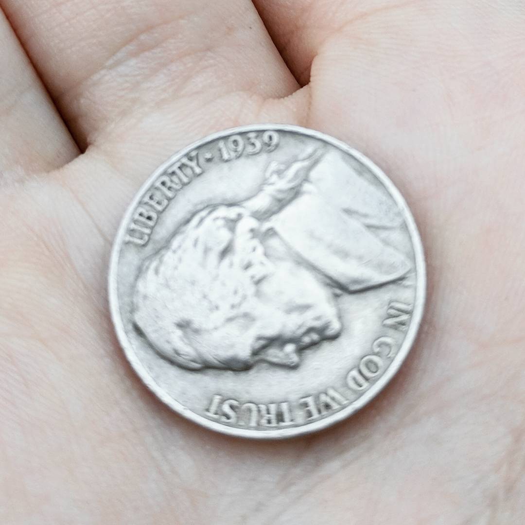 Cleaning out the car and found a 1939 nickel. This might be the oldest coin I’ve seen in the wild. Used to see a lot of 1940s “wheat pennies” but can’t remember anything pre-1940