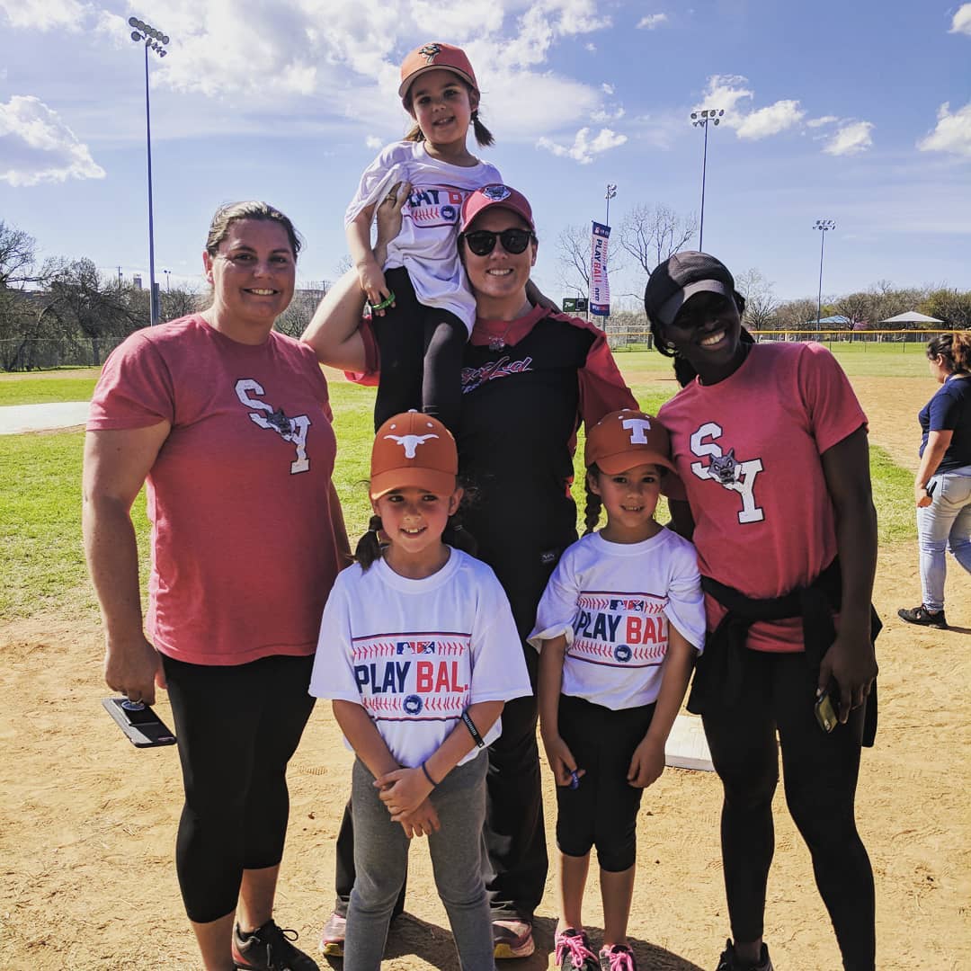 The girls were really excited to meet the professional softball players from @scrapyardfp at today