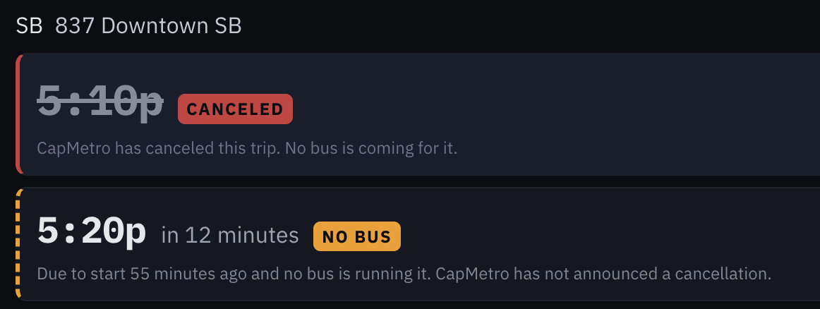Personal Bus Tracker