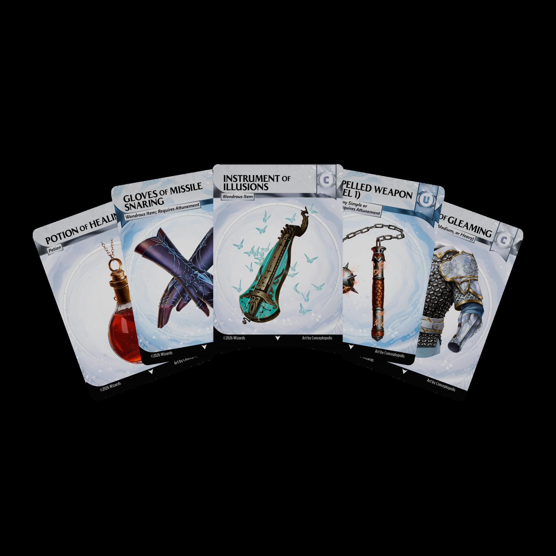 A fan of D&D Magic Item Reference Cards: Common and Uncommon