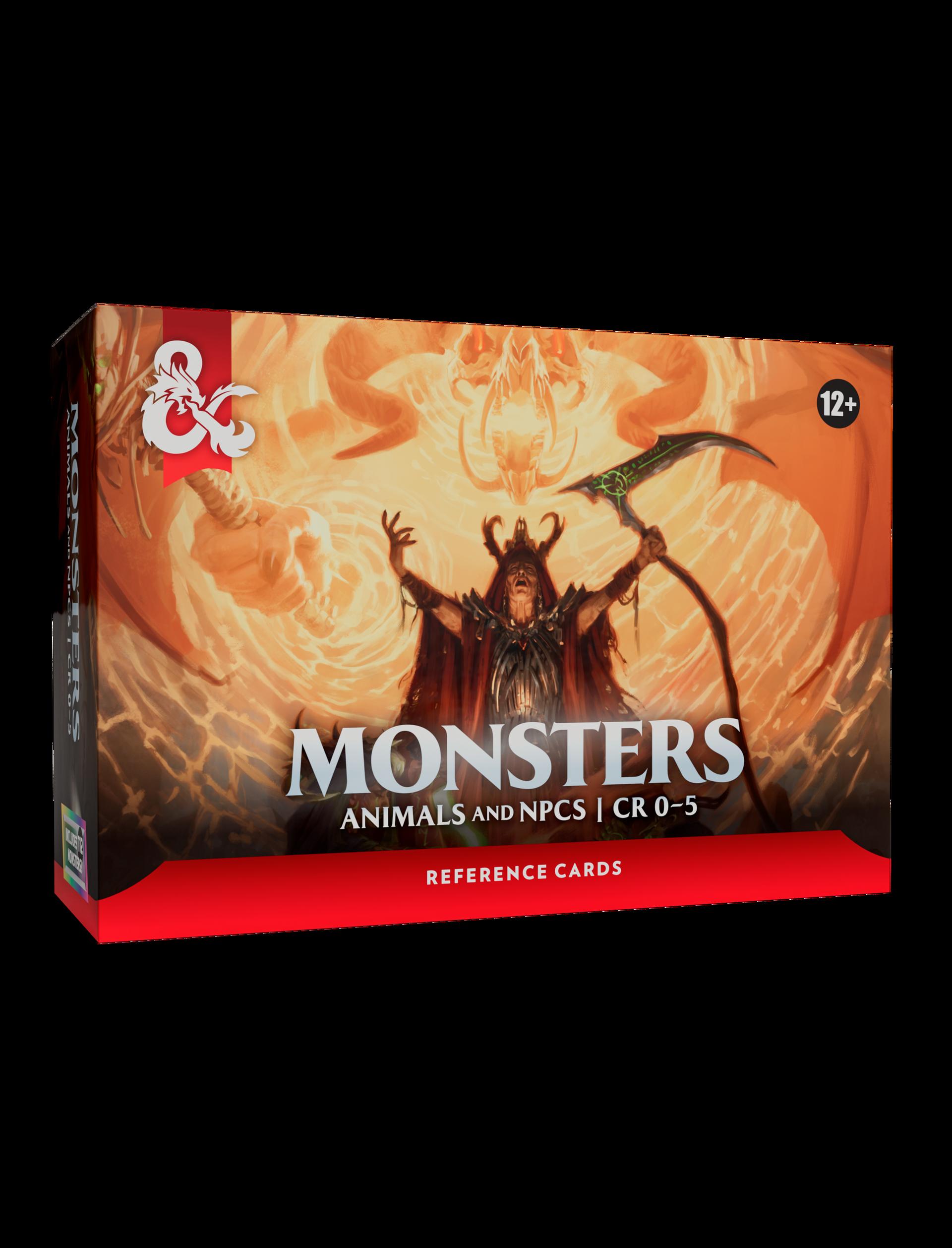 Box cover of D&D Monster Reference Cards: Animals and NPCs