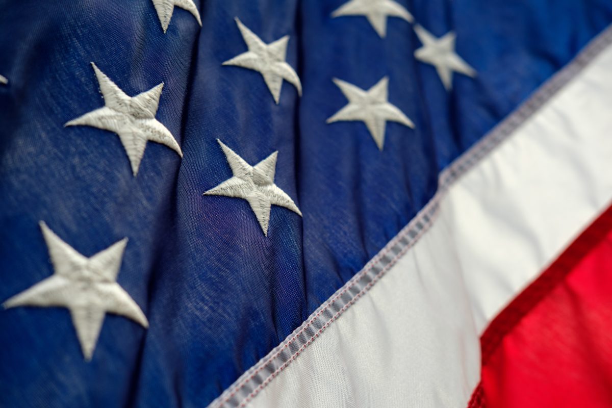 Close-up of the U.S. flag