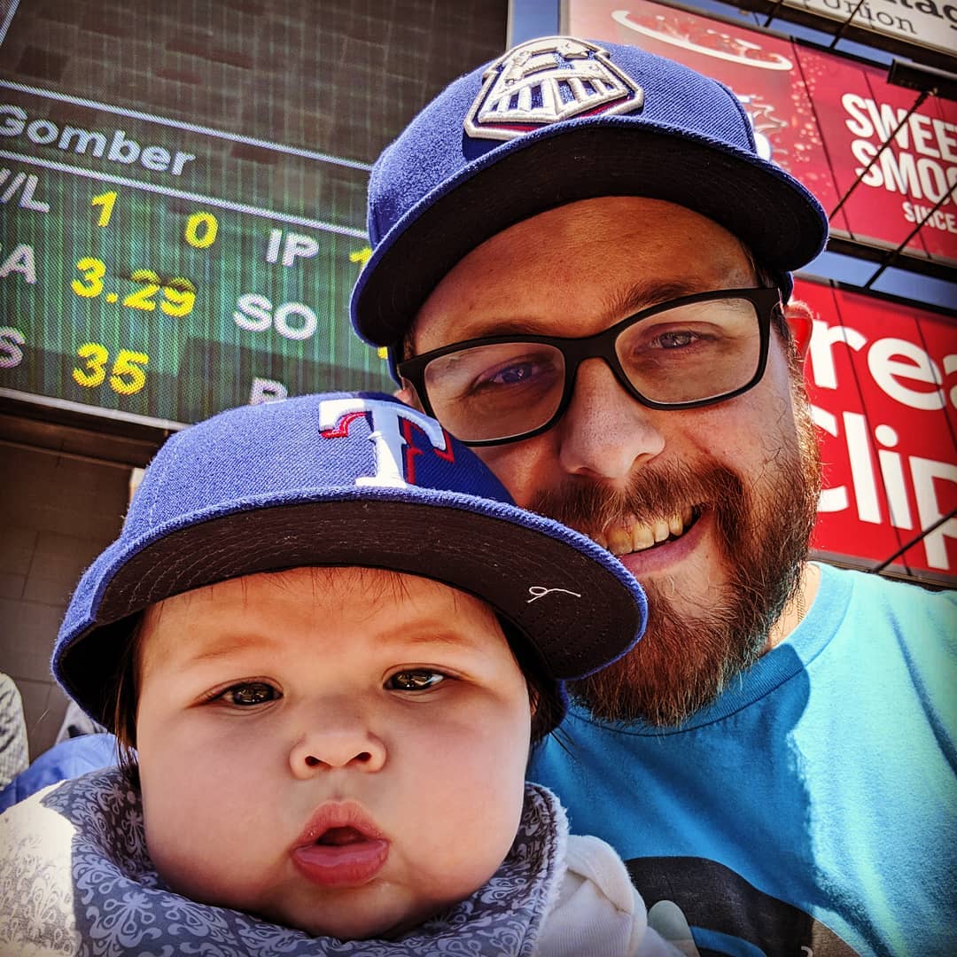 Ruth and I hanging out at the @rrexpress game yesterday