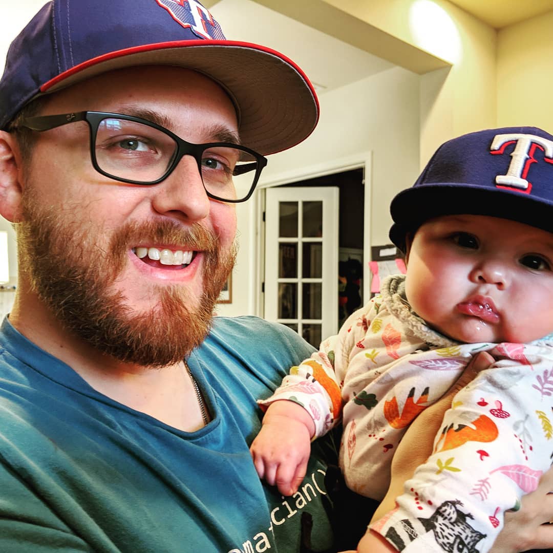 Ruth has her first baseball cap. Size 6 and still big on her. With how big heads run in our family, I was worried it would be too small